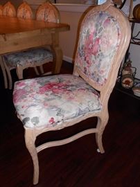 10 wood upholstered chairs