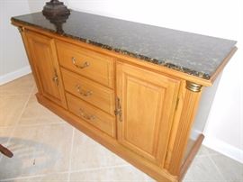 custom built granite top buffet