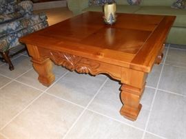 solid pine coffee table