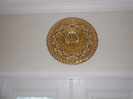 large old brass wall decor