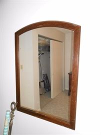 old wood mirror
