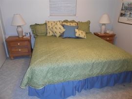 custom bedding / king bed