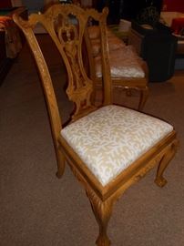 set of 4 newly upholstered / refinished