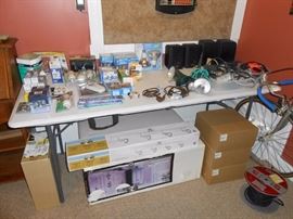 light fixtures in box, bulbs, & more