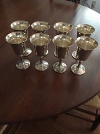 Set of eight(8) Wallace Sterling Silver Goblets