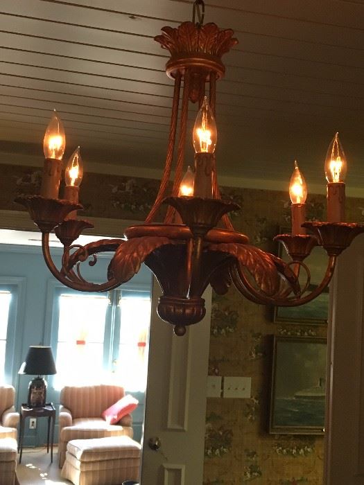 Wooden chandelier from Graham's Lighting