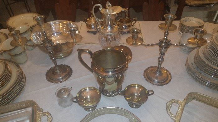 Sterling Silver & silver plated serving Peices