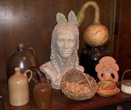 Indian bust 
Pottery