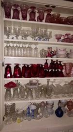 Pink Mikasa red Mikasa stemware