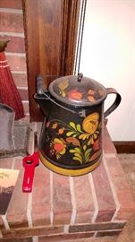 Hand painted Nita Blackstock tolware Pitcher