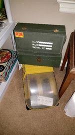 GI Joe Wooden trunks with clothes & accessories