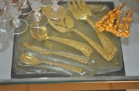 gold flatware