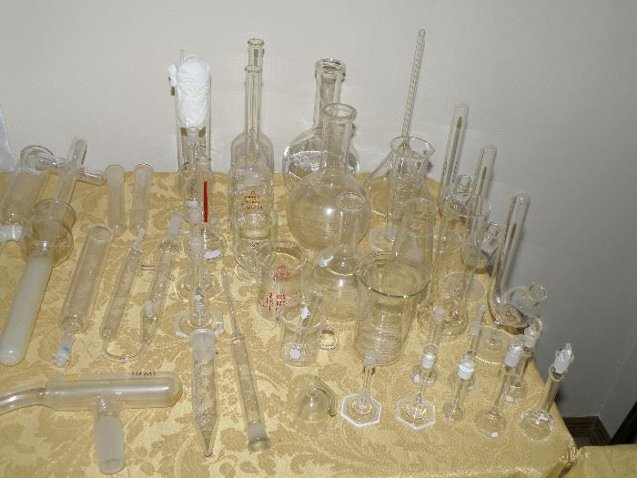 Vintage chemistry lab equipment.