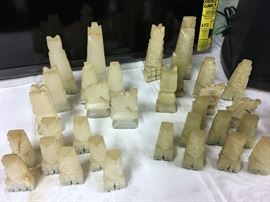 JADE/ALABASTER CHESS SET