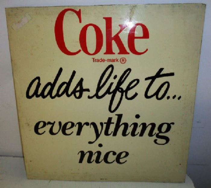Original 1960s Coke Metal Sign