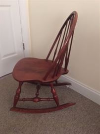 Nichols and Stone Co. Solid Maple Winsor Rocking Chair c.1955