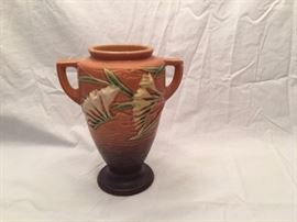1945 Roseville Freesia Brown Vase