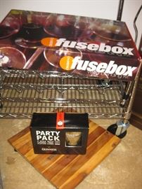 wine rack and fusebox