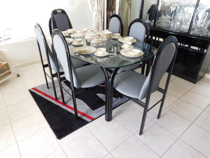 Komfabco table with 6 chairs. 