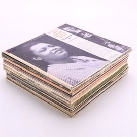 Collection of Vintage Vinyl including Billie Holiday: A collection of vintage vinyl including Billie Holiday. This eclectic collection features twenty-five total records ranging through jazz, classical, country and more. Featured artists include Benny Goodman, Patsy Cline, Helen Humes, Stan Getz, Waylon Jennings, Duke Ellington and more.