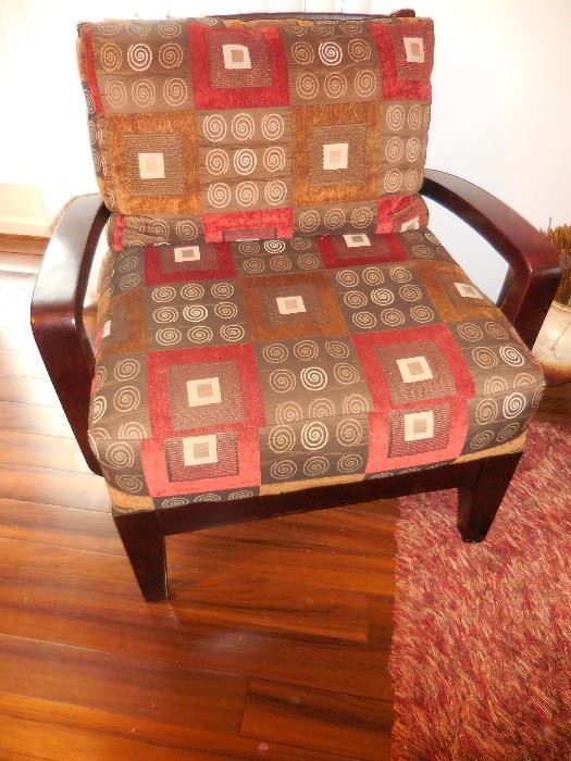Pottery Barn Abstract Arm Chair