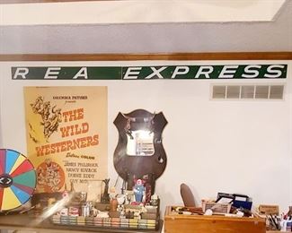 Large 2 piece porcelain Railroad sign