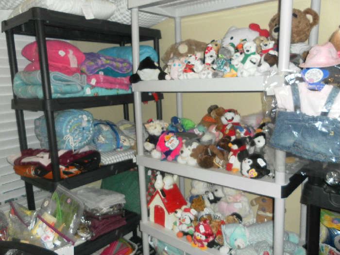 Linens and stuffed animals