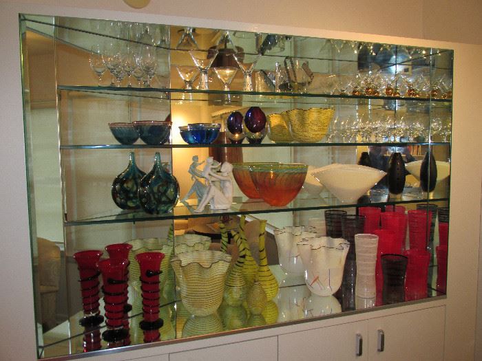 Beautiful glass art and glassware.