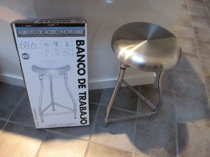 Stainless stools.
