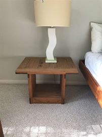 Wood side table