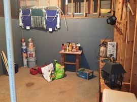 Painting supplies and yard thingamajigs...