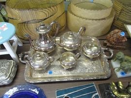 SILVER PLATE TEA SET