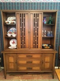 Vintage Retro by Whites china cabinet with sliding doors Wood is Walnut