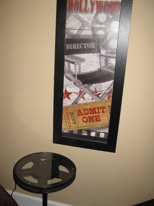 Movie picture and reel side table