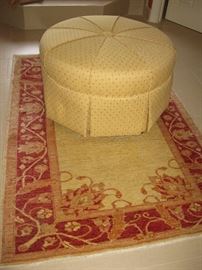 Large ottoman and rug - rug measures about 5.8 x 4
