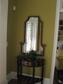 Entry hall table and mirror