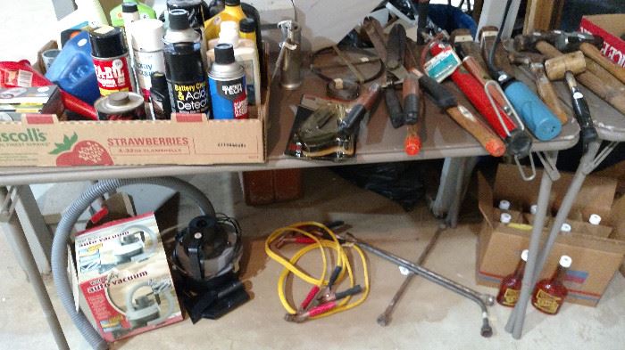 Car items and lawn tools