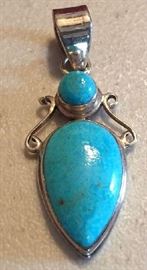 Lot 36: Lot of costume jewelry and ladies watches:  Includes 12 Days of Christmas bracelet, Brighton style pendants, Russian painted pin, sterling and turquoise pendant, sterling charm bracelet and musical note pins, includes some sterling necklaces with pendants
