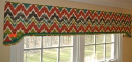 Lot 316: Upholstered valance for double window; approximately 73"w
