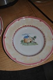 Villeroy Dishes, 12 piece setting consisting of 3 design patterns
