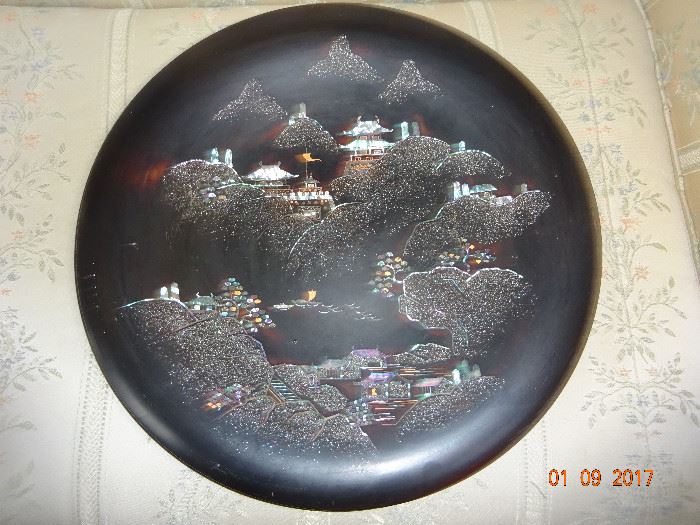 Decorative antique hand-painted plate