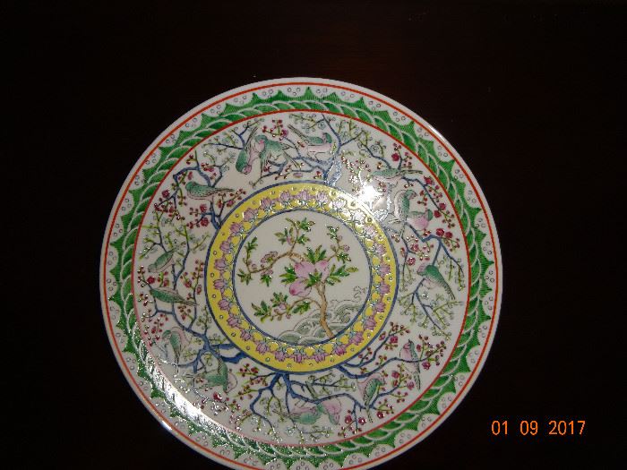 Hand-painted antique one-of-kind designer plate