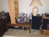 Cabinet, CD Holder, Decorative Items, CDs, DVDs, Table lamp, Coffee Table