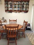Table with four chairs, Commenorative Plates