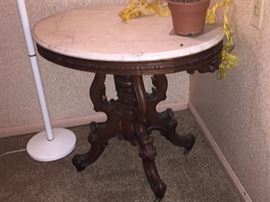 French Table w Marble Top