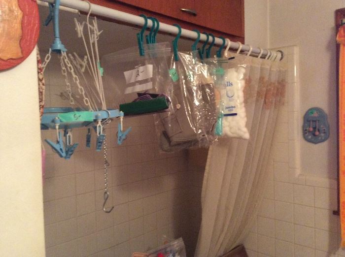 Bathroom - hangers to dry delicates