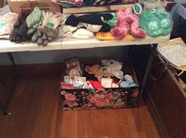 Box full of socks - mostly ladies, with some panty hose in same box. Also have a full box of handkerchiefs.