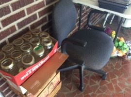 Office chairs & canning jars
