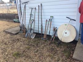 Yard tools outside of Storage Building
