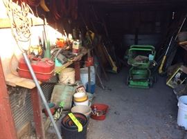 Boat Shed - flower pots, gas cans, etc.